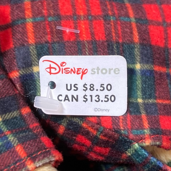⭐️ Disney Store Exclusive Winnie the Pooh Bear Christmas Plaid Pajama Plush - Picture 7 of 16